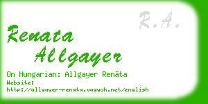 renata allgayer business card
